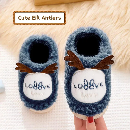 Miniatura 2 de Pantuflas de peluche de suela antideslizante ideales para el invierno, disponibles en diferentes colores y modelos de animalitos, para niños y niñas