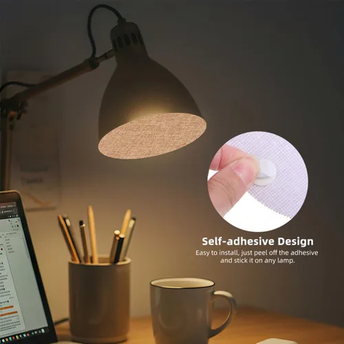 Miniatura 3 de FOMIYES Difusor de pantalla redonda, 2 piezas de tela de 6.29 pulgadas para colgantes, luz suavizante, lámpara de escritorio, cubierta de luz