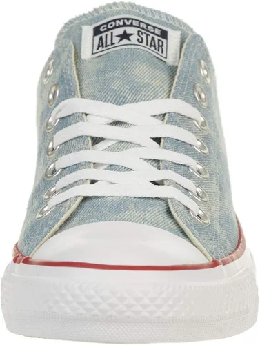 Miniatura 3 de Converse Chuck Taylor All Star OX - Tenis unisex de mezclilla y blanco, talla 8.5 de hombre10.5 de mujer, Blanco