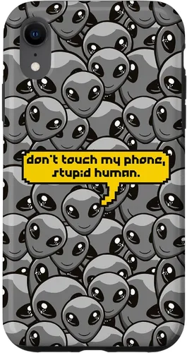 Miniatura 24 de Funda para iPhone 13 Pro Alien Dont Touch My Phone Stupid Human Funny Space Lover Case