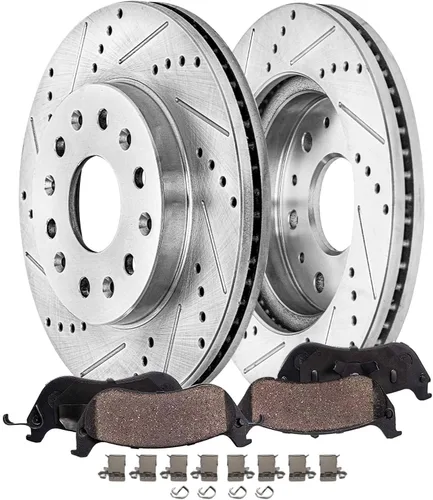 Miniatura 12 de Detroit Axle - Kit de freno delantero para Chevrolet Trailblazer GMC Envoy Buick Rainier Isuzu Ascender Olds Bravada Saab 9-7X, repuesto