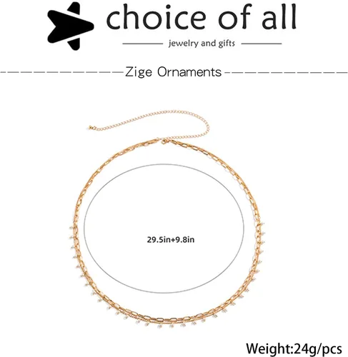 Miniatura 7 de Waist Chain Layered Belly Waist Jewelry for Beach Bikini Adjustable Waist Belly Chain Summer Body Chain for Women Girls