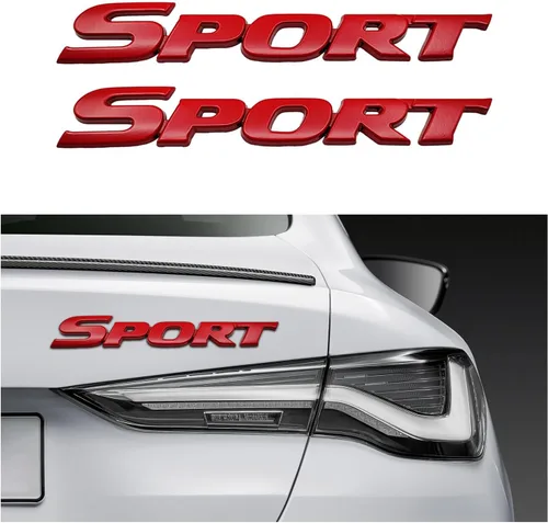 Miniatura 7 de Dickno 2 piezas, emblema de edición deportiva, calcomanía para coche, emblema de guardabarros de metal 3D, pegatina adhesiva personalizada con letra