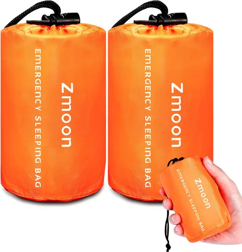 Zmoon - Bolsa de dormir de emergencia, bolsa de supervivencia, impermeable y térmica portátil, sacos de vivac, bolsas de bivy, bolsa de dormir de