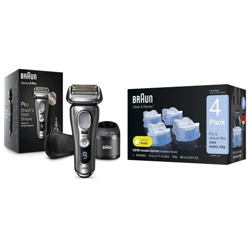 Miniatura 2 de Braun Maquinilla de afeitar eléctrica para hombres, Series 9 Pro 9465cc Afeitadora eléctrica de lámina húmeda y seca con recortadora de barba