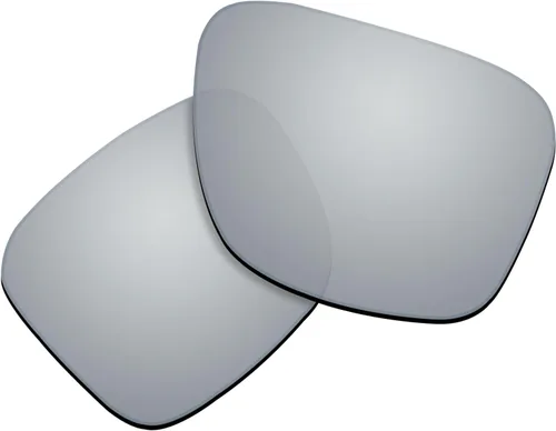 Lentes de repuesto UV400 de 0.071 in de grosor para gafas de sol Oakley Holbrook XL OO9417 Plateado (Silver Titanium)