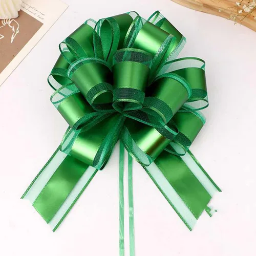 GAKA 10 lazos verdes, lazos grandes de 6 pulgadas para envolver regalos o cestas de flores, Navidad, día de San Valentín, varias decoraciones de
