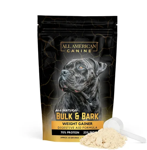 Miniatura 8 de All American Canine Ganador de peso para perros – Suplemento alimenticio para perros alto en calorías y proteína en polvo para un rápido aumento