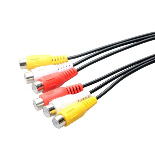 Miniatura 3 de 3RCA AV Audio Video Splitter Cable 1 en 2 Salida Reproductor de DVD Consola de juegos Proyector de TV externo Monitor Audio Video Adaptador