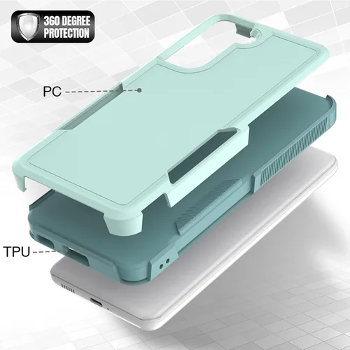 Miniatura 4 de Funda para Samsung Galaxy S21: funda protectora de doble capa resistente para teléfono celular, a prueba de golpes, con protector de pantalla