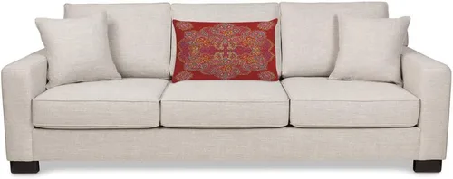 Miniatura 3 de EKOBLA Funda de almohada roja Paisley Floral Mandala Retro Serie Étnica Medallón Bohemio Estilo Bohemio Decoración Lumbar Funda Cojín Cojín
