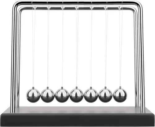 Miniatura 3 de QLKUNLA Newtons Cradle - Bolas de equilibrio de ciencia y física, juguete de movimiento cinético para decoración de escritorio, para el hogar