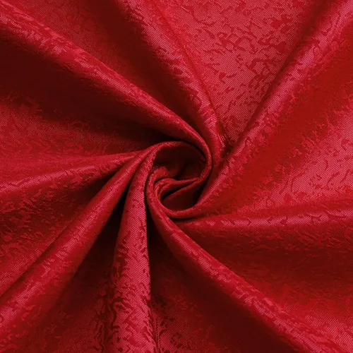 Miniatura 5 de Mantel rectangular de jacquard rojo, diseño exquisito de grano, impermeable y resistente a las arrugas, para fiestas en interiores y exteriores