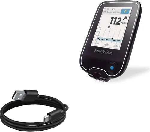 Miniatura 8 de BoxWave Cable compatible con Freestyle Libre Reader - Cable AllCharge 3 en 1 - Negro azabache