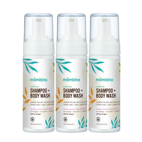 Miniatura 9 de Mambino Organics Soothe Me - Champú y gel de baño corporal para niños, baño esencial para bebés, esenciales suaves para recién nacidos, lavanda y té