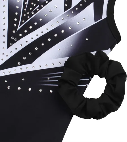 Miniatura 4 de MODAFANS Leotardos de gimnasia para niñas brillantes para bailar ballet, pantalones cortos con espalda cruzada