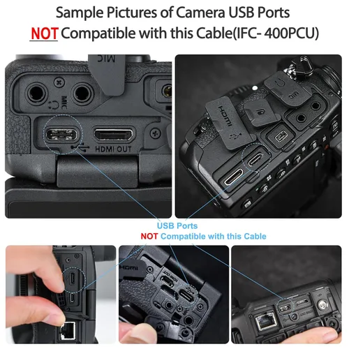 Miniatura 4 de SCOVEE Cable USB para cámaras digitales Canon Rebel/PowerShot/EOS/DSLR/ELPH, cable de datos de transferencia para videocámara Canon Rebel, cargador