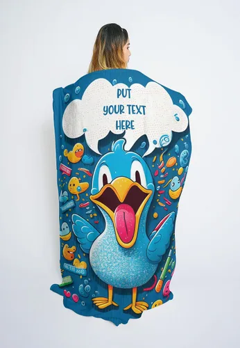 Miniatura 4 de Manta temática de pato, regalos únicos de pato para los amantes de los patos, mantas de bebé personalizadas para niñas con nombre y regalos