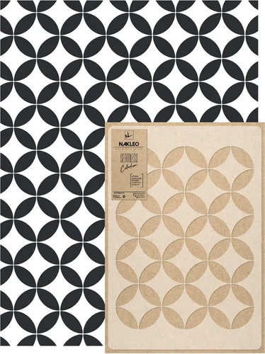 Miniatura 14 de NAKLEO Plantilla de pintura de pared de tamaño grande, 23.2 x 37.4 pulgadas, plantilla de plástico reutilizable marroquí Agadir, papel tapiz
