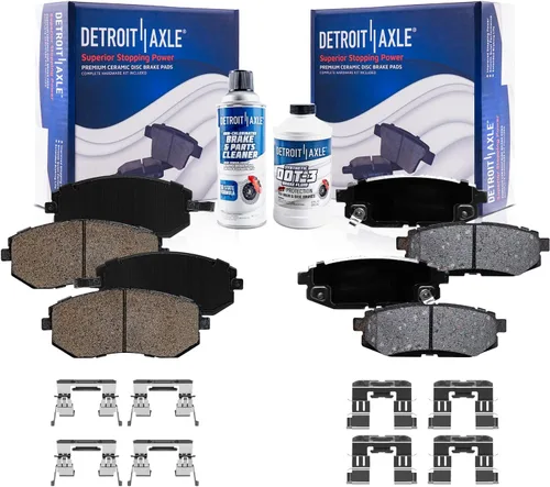 Miniatura 15 de Detroit Axle - Pastillas de Freno Delantero para Nissan Altima Maxima Sentra 350Z Cube Juke Versa INFINITI G20 G35 I30 I35 Suzuki SX4, Pastillas