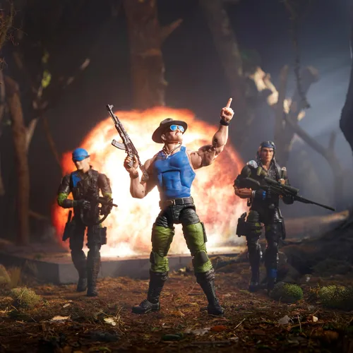 Miniatura 7 de G.I. Joe Serie clasificada #129, Mad Marauders SGT Slaughter, figura de acción coleccionable de 6 pulgadas con 18 accesorios