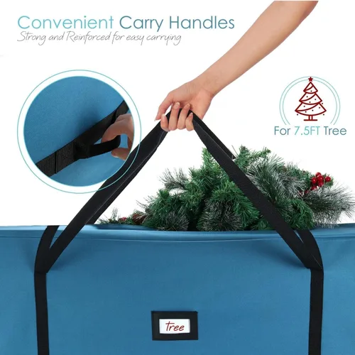 Miniatura 2 de Hearth & Harbor - Bolsa de almacenamiento para árbol de Navidad de 7.5 pies, contenedor organizador de almacenamiento de papel de regalo y caja