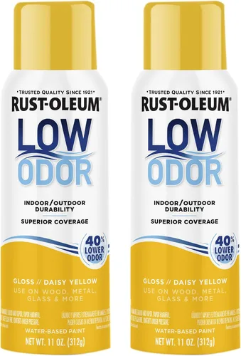 Miniatura 27 de Rust-Oleum Pintura en aerosol prémium de bajo olor, 11 onzas, concha marina brillante, paquete de 6 Seashell