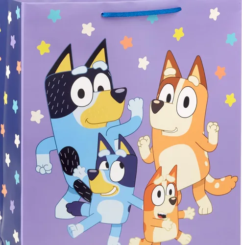 Miniatura 4 de Hallmark Juego de bolsas de regalo de cumpleaños Bluey (2 bolsas: 13 pulgadas grandes y 15 pulgadas extra grandes) para niños, nietos, niños y niñas