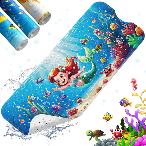 Miniatura 11 de XIYUNTE Alfombra de Baño para Bebé para Bañera Antideslizante Alfombra de Baño para Niños - 40''x16'' Extra Larga Alfombra de Bañera para Bebé