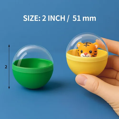 Miniatura 5 de 50 cápsulas de máquina expendedora multicolor de 2 pulgadas, cápsulas de máquina de chicle, cápsulas de premio, cápsulas de 2 pulgadas para premio