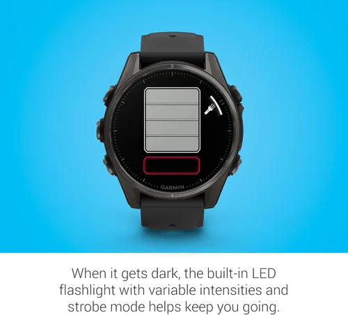 Miniatura 6 de Garmin Fenix 8 Premium - Reloj inteligente multideporte GPS para correr, 43 mm AMOLED, clasificado para buceo, linterna incorporada Titanio DLC