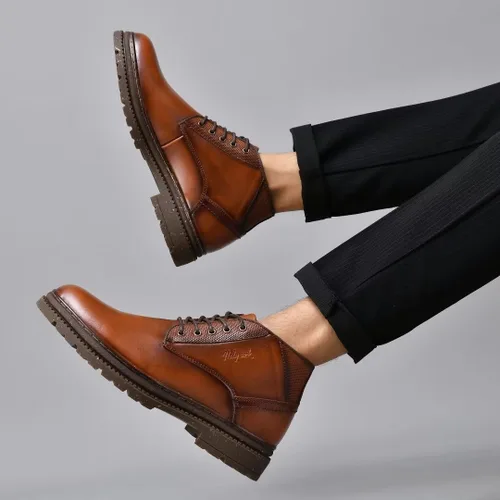 Miniatura 5 de Holy ark Casual Boots for Men Genuine Leather Oxford Dress Shoes