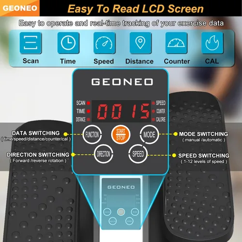 Miniatura 3 de Under Desk Elliptical Machine, Electric Elliptical Leg Exerciser for Senior, Quiet and Compact Electric Seated Pedal Exerciser for Home with
