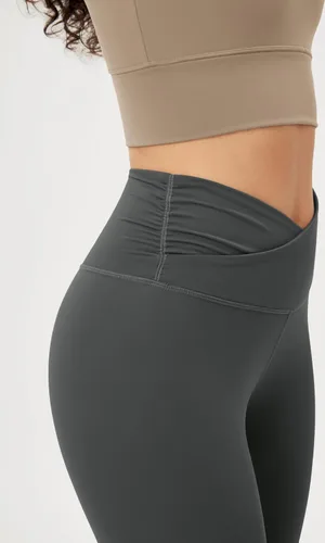 Miniatura 3 de ODODOS Leggings de yoga de cintura cruzada para mujer con bolsillo interior, 232528 pulgadas, pantalones de yoga para entrenamiento cruzado