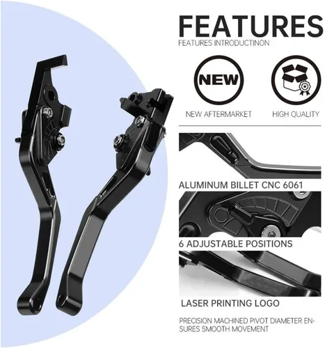 Miniatura 6 de Motorcycle Brake Clutch Levers Handle Hand Grips for YH FZ8 FZ-8 2010-2018