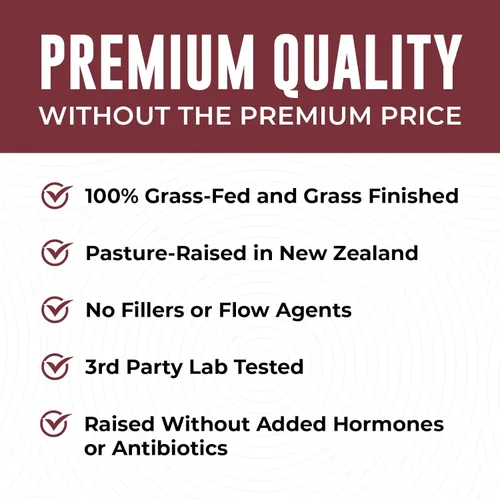 Miniatura 7 de Suplemento de médula ósea bovina, 100% alimentado con pasto y criado en Nueva Zelanda, liofilizado, probado en laboratorio de terceros, sin OMG, sin