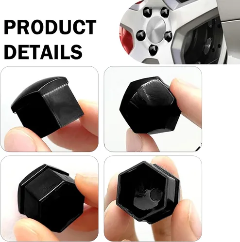Miniatura 3 de 20 unidades de cubiertas para tuercas de rueda de coche, tapas hexagonales de 17 mm para pernos centrales, protector de cabeza de perno de cubo