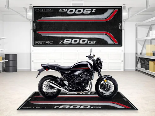 Tapete de estacionamiento para modelos de motocicleta Z900 RS retro, tapete de exhibición, alfombra antideslizante para garaje y sala de exposición