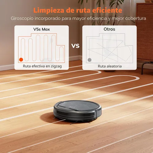 Miniatura 3 de ILIFE Robot aspirador V5s Max, potencia de succión máxima de 4000 Pa, WiFi/App/Alexa/control remoto, aspiradora robótica de carga automática