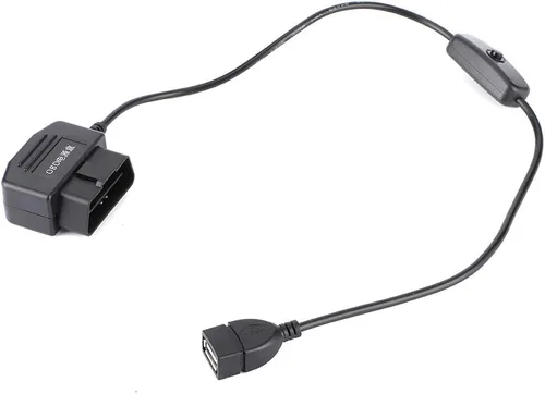 Miniatura 8 de Ejoyous Cable de alimentación OBD2, cable de alimentación USB Cable de carga 16Pin OBD2 Conector universal para coche GPS DVR Cámara