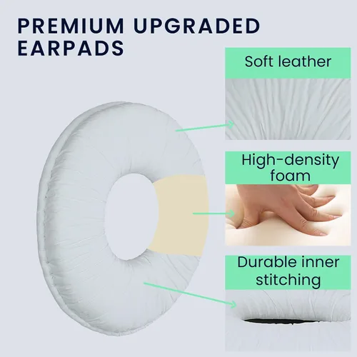 Miniatura 3 de kwmobile Almohadillas compatibles con Sony MDR-ZX110 / MDR-ZX310 - 2 x repuesto para auriculares, color blanco