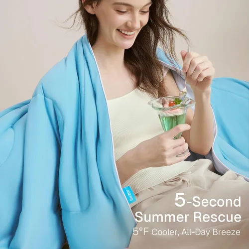 Miniatura 7 de Bedtter - Mantas refrescantes para personas que duermen con calor - Manta de verano fina y ligera, transpirable y suave, refrescante de doble cara