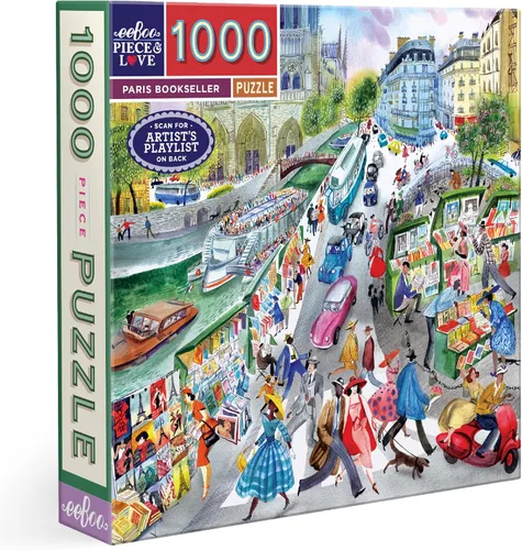 Miniatura 14 de eeBoo Berlin Life - Rompecabezas de 1000 piezas para adultos, cuadrado de 23 x 23 pulgadas, fabricado con tablero reciclado y tinta a base