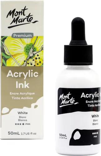 Miniatura 14 de Mont Marte Tinta Acrílica Premium 12 piezas x 20 ml (0,7 fl.oz. EE.UU.), Tintas acrílicas para artistas, colores esenciales, ideal para aerógrafo