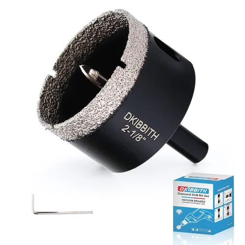 Miniatura 24 de DKIBBITH Juego de brocas de diamante de 5/8" con broca piloto - Paquete de 2 brocas de diamante de 5/8" con punta de diamante para agujeros
