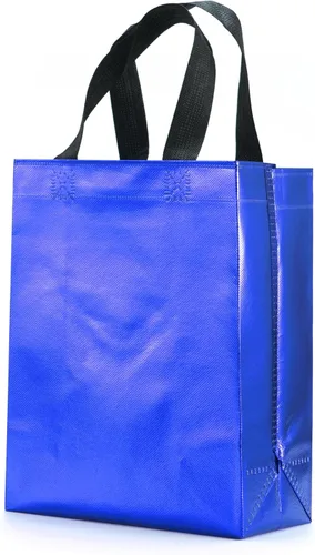 Miniatura 6 de 12 unidades de bolsas de regalo reutilizables no tejidas con asas para recuerdos de fiesta de 8 pulgadas de ancho x 4 pulgadas de largo x 10 Mix