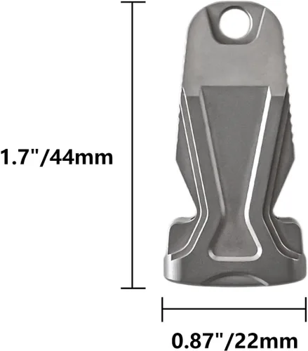 Miniatura 6 de Silbato de supervivencia de emergencia de titanio con collar, silbato de seguridad fuerte de hasta 120 decibelios para supervivencia de emergencia