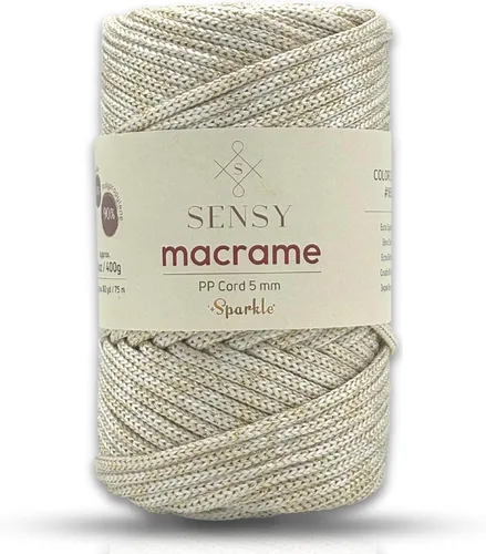 Miniatura 40 de Sensy - Cuerda de poliéster prémium de 0.197 in, 104 yardas, 100% polipropileno, cordón de macramé de 0.197 in, cuerda de ganchillo para bolsa