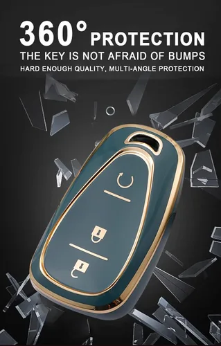 Miniatura 4 de Funda para llavero de 3 botones para Chevrolet Equinox Cruze Trax Malibu Verano Traverse 2016-2018 Onix Cruze Sonic Camaro Volt Bolt Accesorios