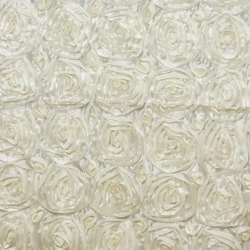 Miniatura 2 de Tableclothsfactory Mantel rectangular con diseño de rosetas/rosas 90x156 - Mantel marfil
